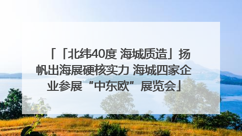 「北纬40度 海城质造」扬帆出海展硬核实力 海城四家企业参展“中东欧”展览会
