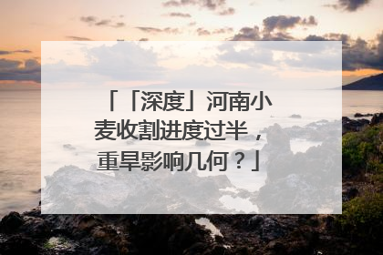 「深度」河南小麦收割进度过半，重旱影响几何？