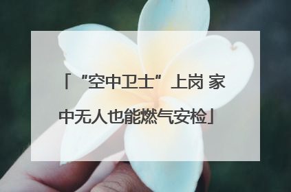 “空中卫士”上岗 家中无人也能燃气安检