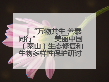 “万物共生 善泰同行”——美丽中国（泰山）生态修复和生物多样性保护研讨会成功举办