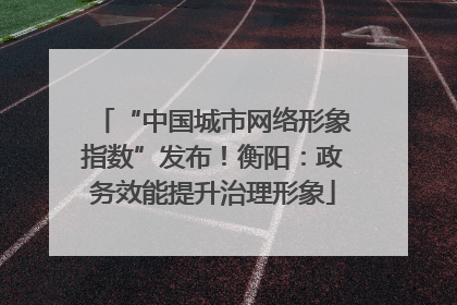 “中国城市网络形象指数”发布！衡阳：政务效能提升治理形象