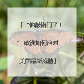 “他敲错门了！” 欧洲如何应对美国最新威胁