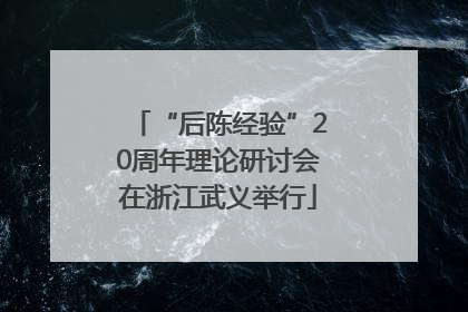 “后陈经验”20周年理论研讨会在浙江武义举行