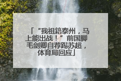 “我祖籍泰州，马上能出战！”前国脚毛剑卿自荐踢苏超，体育局回应