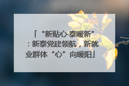 “新贴心·泰暖新”：新泰党建领航，新就业群体“心”向暖阳
