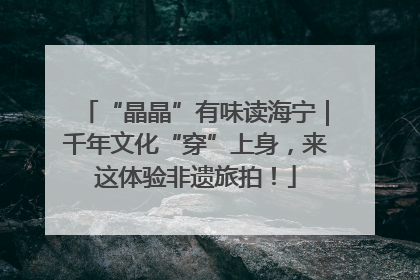 “晶晶”有味读海宁｜千年文化“穿”上身，来这体验非遗旅拍！