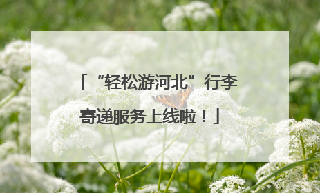 “轻松游河北”行李寄递服务上线啦！
