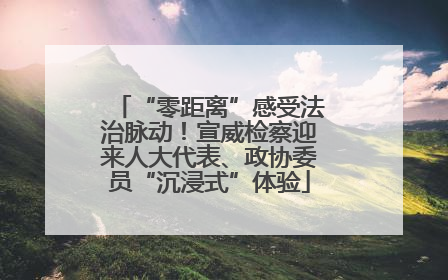 “零距离”感受法治脉动！宣威检察迎来人大代表、政协委员“沉浸式”体验