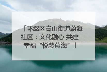 环翠区嵩山街道蔚海社区：文化融心 共建幸福“悦龄蔚海”