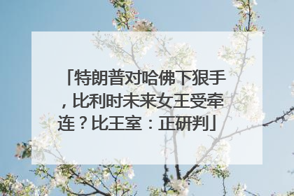 特朗普对哈佛下狠手，比利时未来女王受牵连？比王室：正研判
