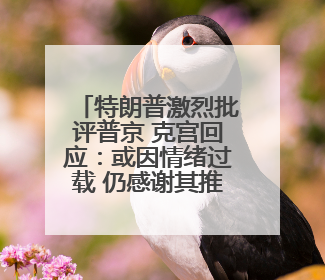 特朗普激烈批评普京 克宫回应：或因情绪过载 仍感谢其推动和谈