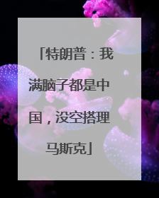 特朗普：我满脑子都是中国，没空搭理马斯克