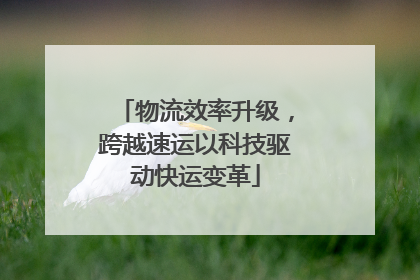 物流效率升级，跨越速运以科技驱动快运变革