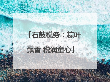 石鼓税务：粽叶飘香 税润童心