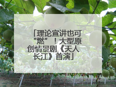理论宣讲也可“燃”！大型原创情景剧《天人长江》首演