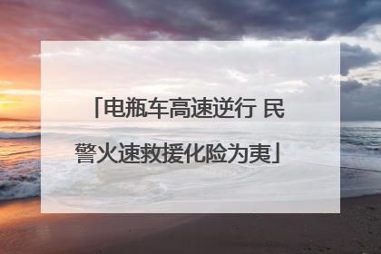 电瓶车高速逆行 民警火速救援化险为夷