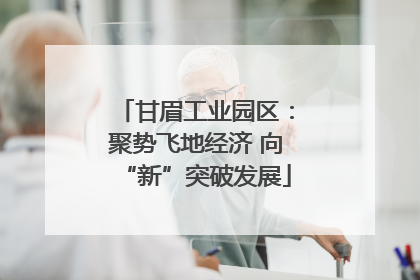 甘眉工业园区：聚势飞地经济 向“新”突破发展