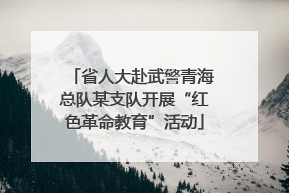 省人大赴武警青海总队某支队开展“红色革命教育”活动