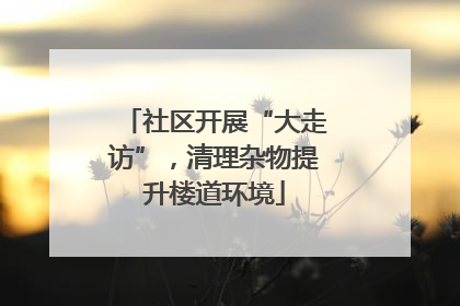 社区开展“大走访”，清理杂物提升楼道环境