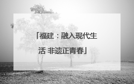 福建：融入现代生活 非遗正青春