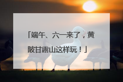 端午、六一来了，黄陂甘露山这样玩！
