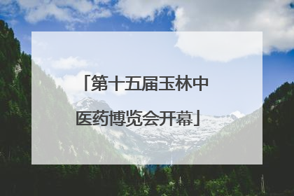 第十五届玉林中医药博览会开幕