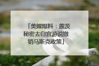 美媒爆料：盖茨秘密去白宫游说撤销马斯克政策