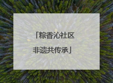 粽香沁社区 非遗共传承