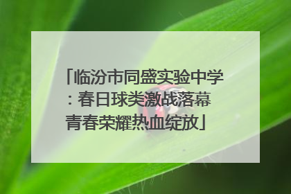 临汾市同盛实验中学：春日球类激战落幕 青春荣耀热血绽放