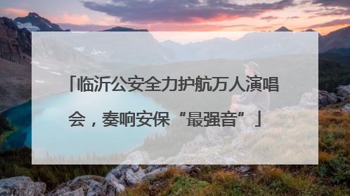 临沂公安全力护航万人演唱会，奏响安保“最强音”