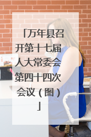 万年县召开第十七届人大常委会第四十四次会议（图）