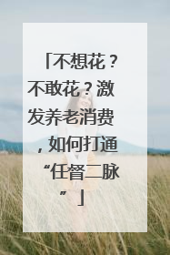 不想花？不敢花？激发养老消费，如何打通“任督二脉”