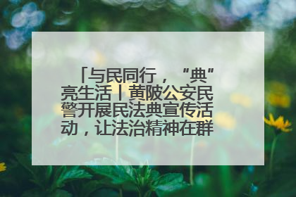 与民同行，“典”亮生活丨黄陂公安民警开展民法典宣传活动，让法治精神在群众心中落地生根