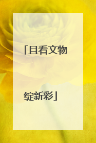 且看文物绽新彩