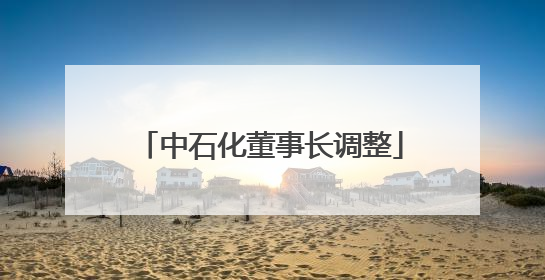 中石化董事长调整