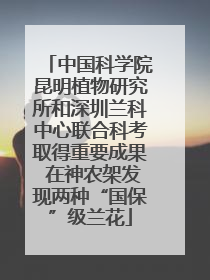 中国科学院昆明植物研究所和深圳兰科中心联合科考取得重要成果 在神农架发现两种“国保”级兰花