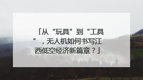 从“玩具”到“工具”，无人机如何书写江西低空经济新篇章？