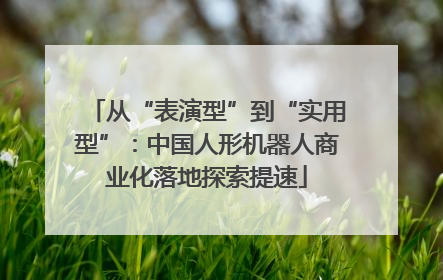 从“表演型”到“实用型”：中国人形机器人商业化落地探索提速