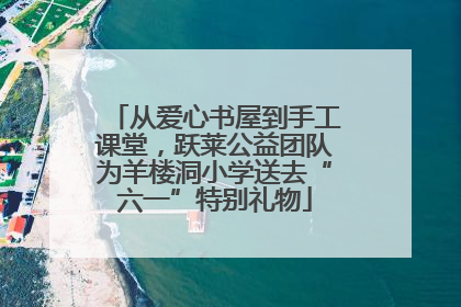 从爱心书屋到手工课堂，跃莱公益团队为羊楼洞小学送去“六一”特别礼物