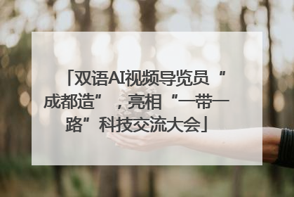 双语AI视频导览员“成都造”，亮相“一带一路”科技交流大会