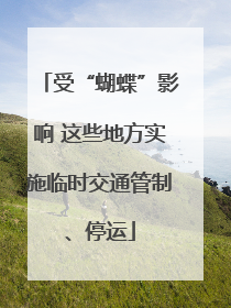 受“蝴蝶”影响 这些地方实施临时交通管制、停运
