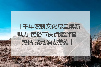 千年农耕文化尽显焕新魅力 民俗节庆点燃游客热情 撬动消费热潮