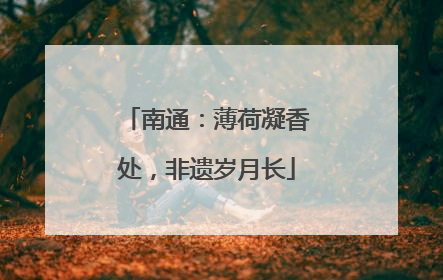 南通：薄荷凝香处，非遗岁月长