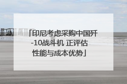 印尼考虑采购中国歼-10战斗机 正评估性能与成本优势
