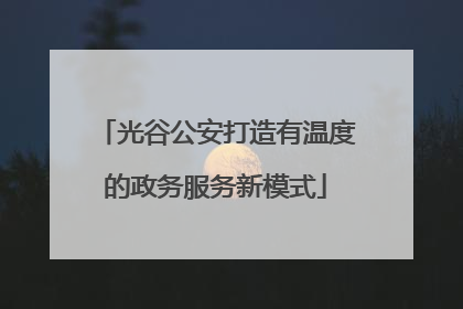 光谷公安打造有温度的政务服务新模式