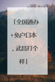 全国通办+免户口本，武昌打个样