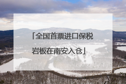 全国首票进口保税岩板在南安入仓
