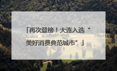 再次登榜！大连入选“美好消费典范城市”