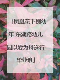 凤凰花下别幼年 东湖路幼儿园以爱为舟送行毕业班