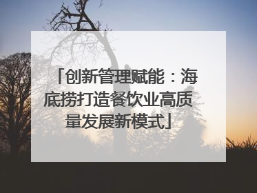 创新管理赋能：海底捞打造餐饮业高质量发展新模式